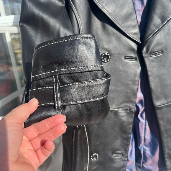 American Modern Alexander Julian Genuine Lambskin Leather Jacket - Picture 5 of 13